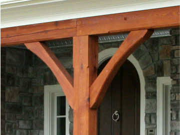 wood beams and mantle buttons