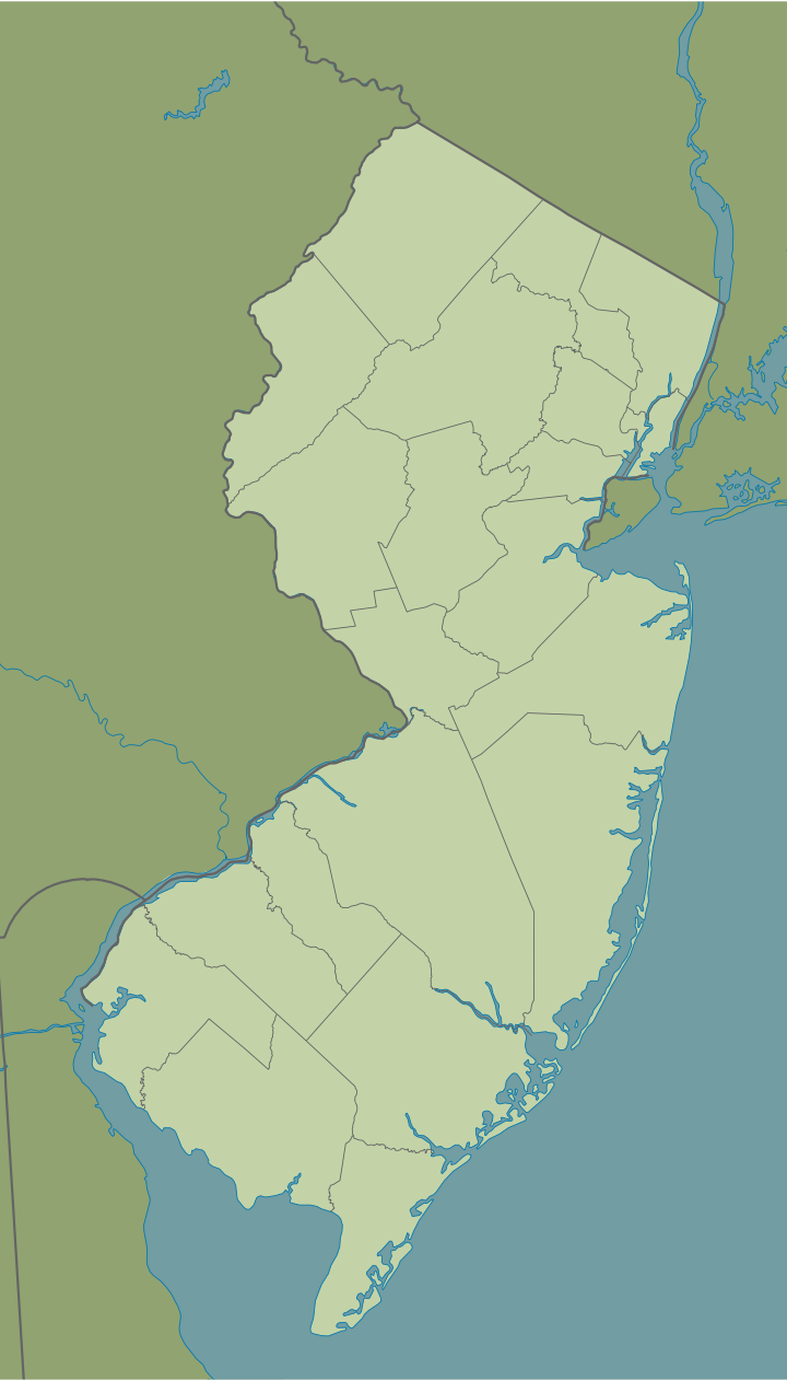 Map of New Jersey USA