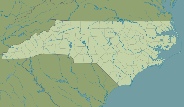 Map of North Carolina USA