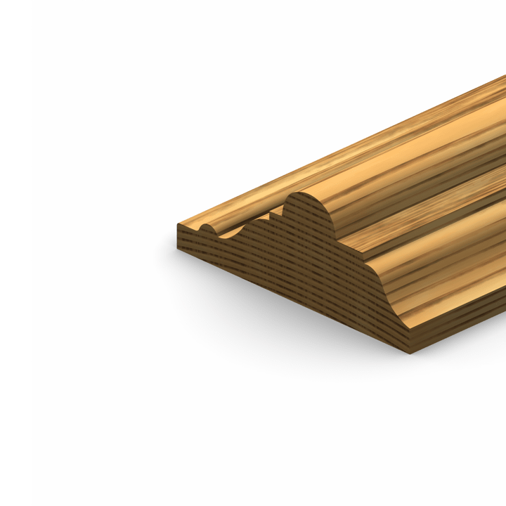 ETM-802 3” Chair Rail Cap Moulding Profile