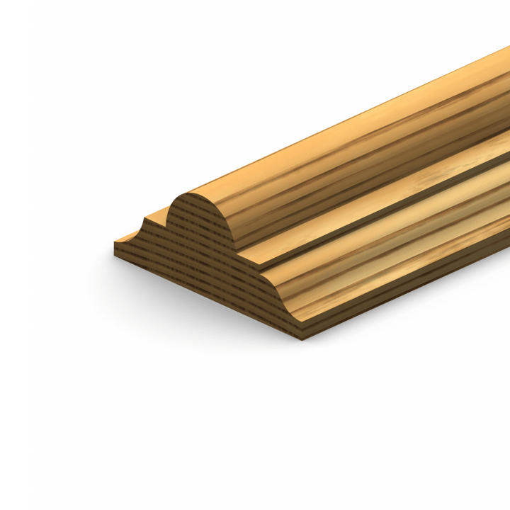 ETM-804 2” Chair Rail Cap Moulding Profile