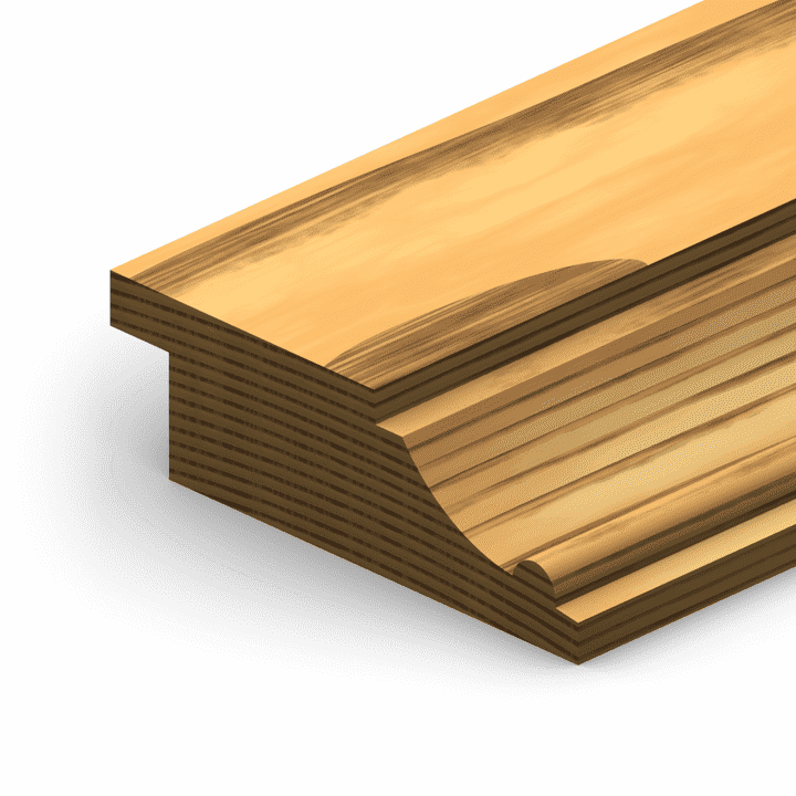 ETM-809 Two Piece Chair Rail Bottom Moulding Profile