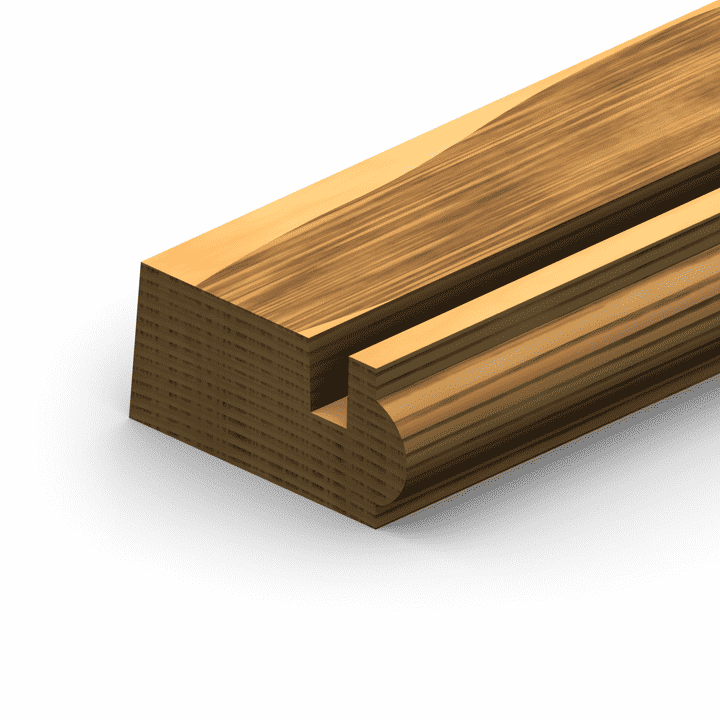 ETM-808 Two Piece Chair Rail Top Moulding Profile